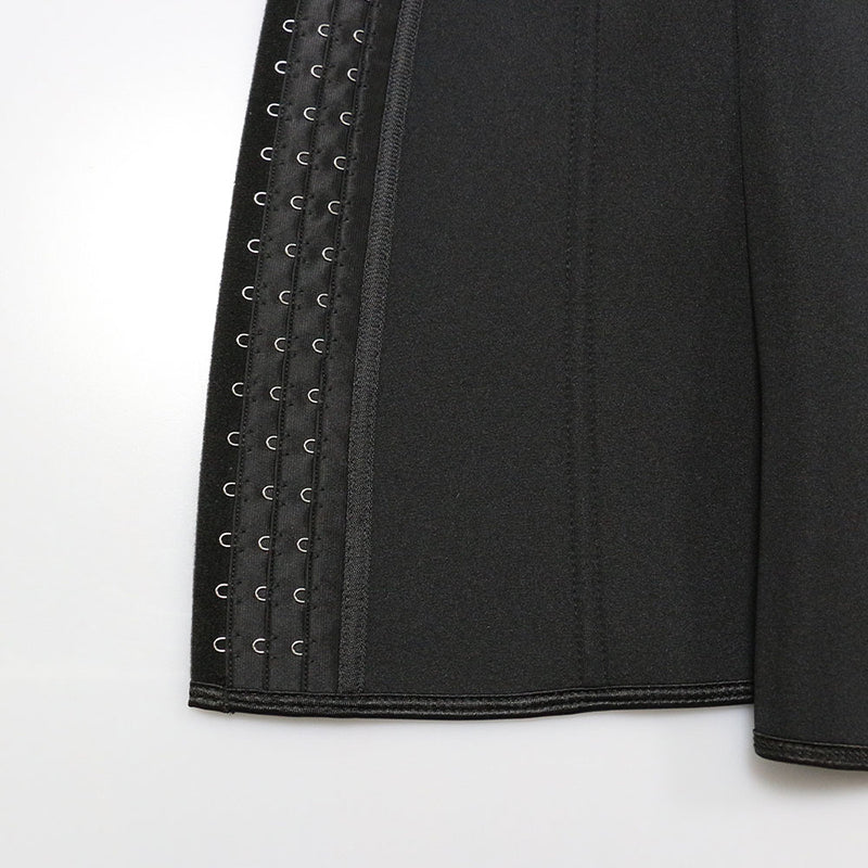 UJB Neoprene Zipper and Hooks Black Corset Vest XS-6XL MH1446