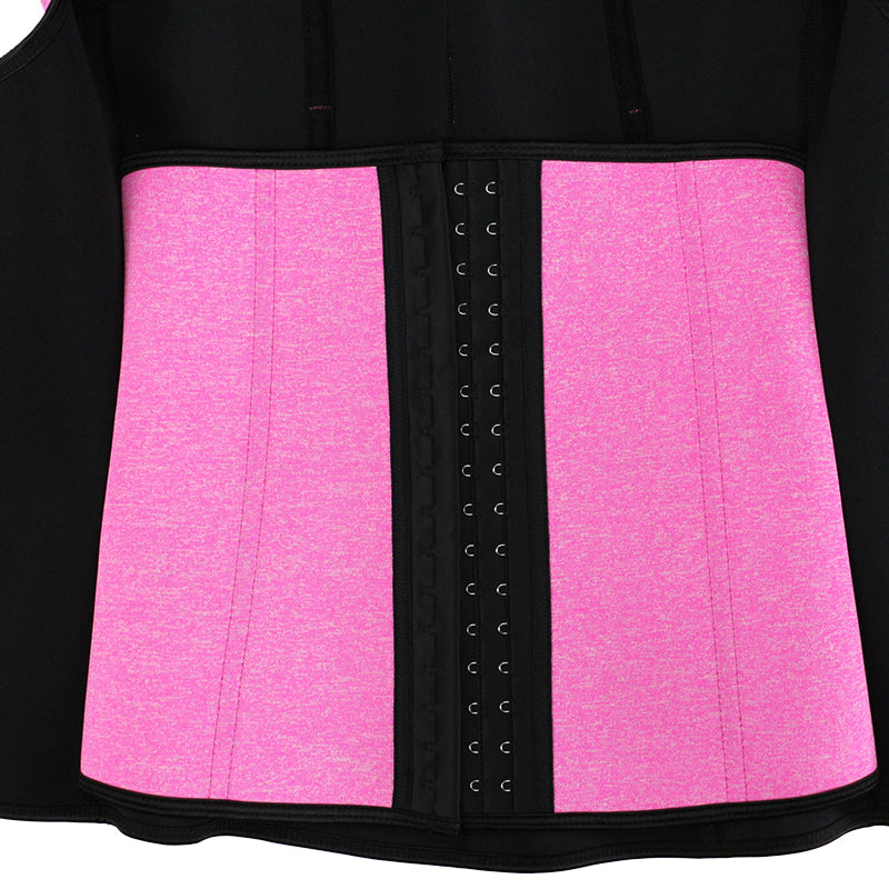 UJB Pink Snow Neoprene Sauna Vest Weight Loss With Zipper MH1564