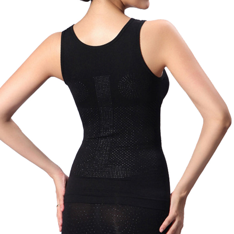 Black Seamless Body Slimming Infrared Waist Vest One Size MH1555