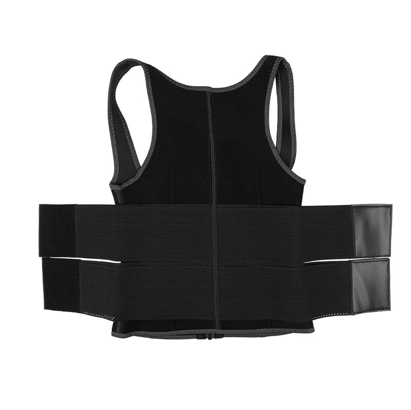 UJB Black Vest Double Belt MHW100064B