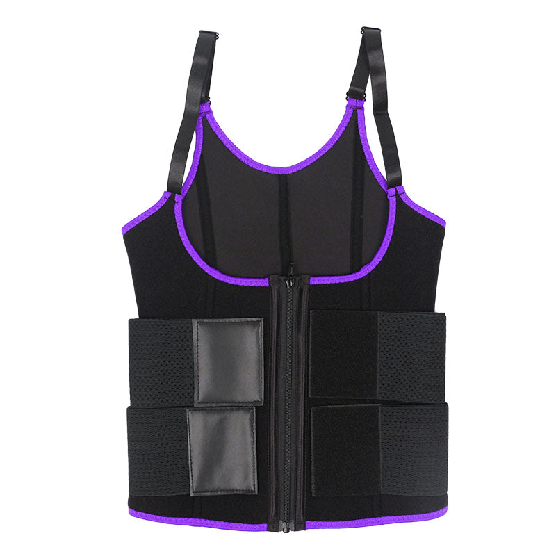 UJB Purple Adjustable Double Belts Vest MHW100068PU