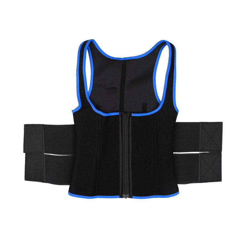 UJB Blue New Stype Double Belts Waist Trainers Vest MHW100064BL