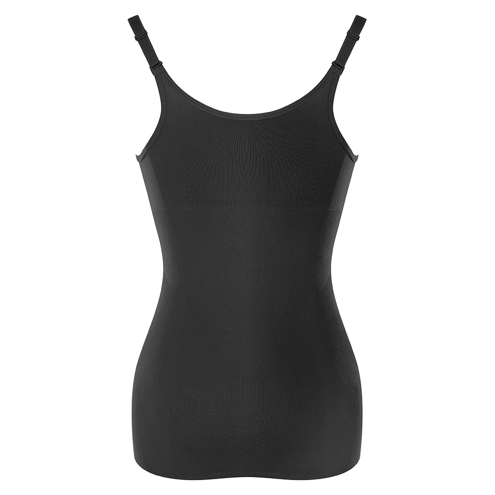 Black Adjustable Strap Tummy Vest MHW100030B