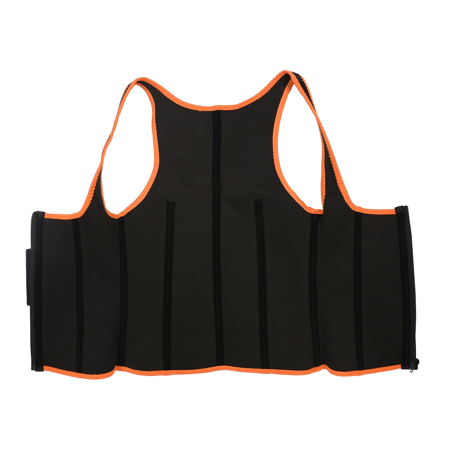 UJB Orange Elastic Single Bands Vest With Zipper MHW100076O