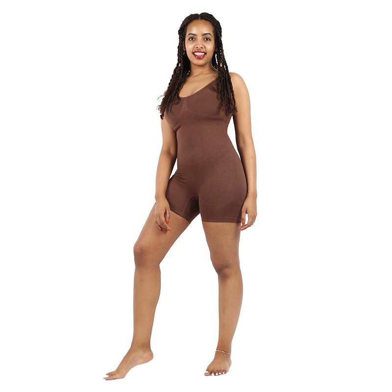 Brown Seamless Postpartum Body Shaper MHW100274BR
