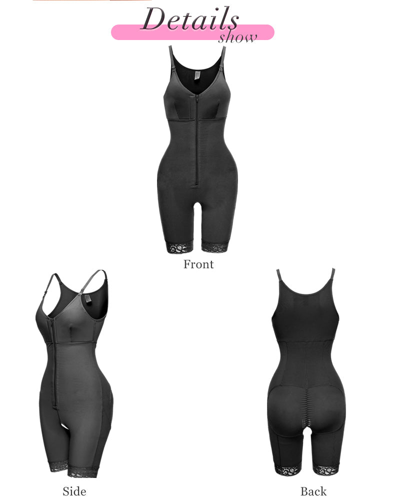 Full Body Black Shaper Tummy Control Bodysuit MHW100124B