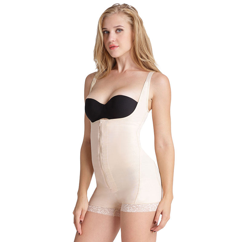 Nude Adjustable Zip Hooks Body Shaper S-6XL MH1382