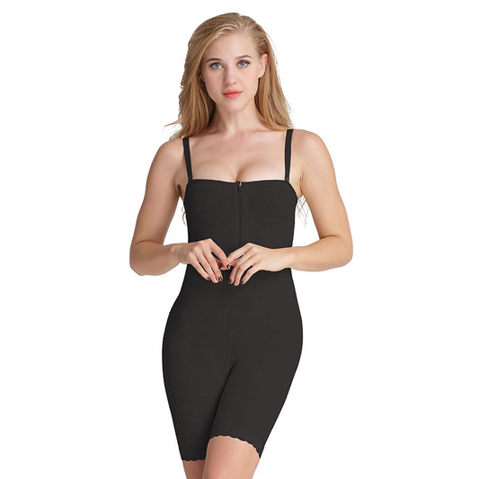 Black Zipper Body Shapewear Without Hole on But S-4XL MH1306