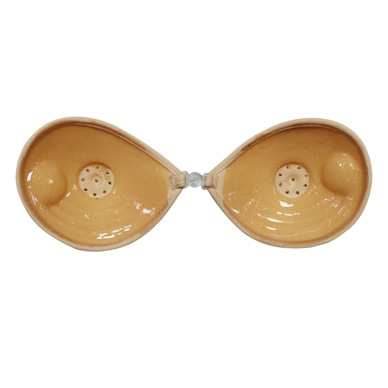UJB Nude Strapless Invisible Push Up Silicone Bra A-D MH4422