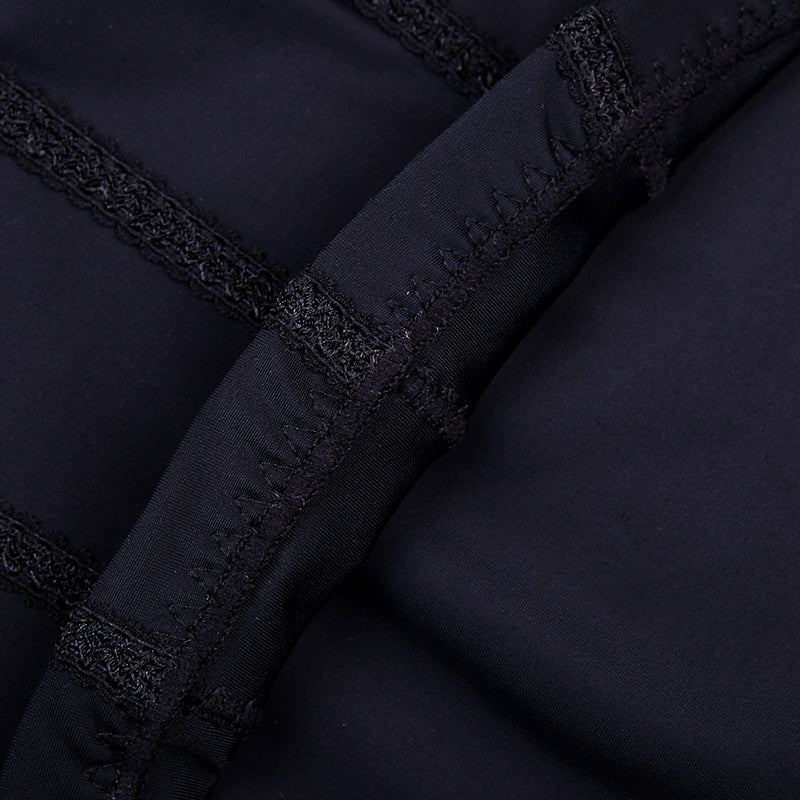 Black Short Sleeve Postpartum Tourmaline Tummy Body Shaper S-4XL MH1499