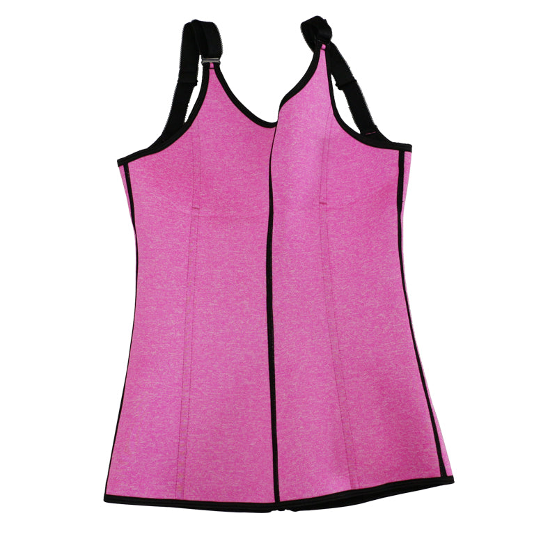 UJB Pink Snow Neoprene Sauna Vest Weight Loss With Zipper MH1564