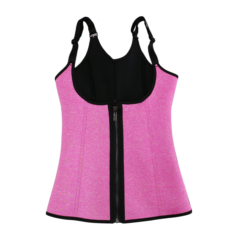 UJB Pink Snow Neoprene Sauna Vest Weight Loss With Zipper MH1564