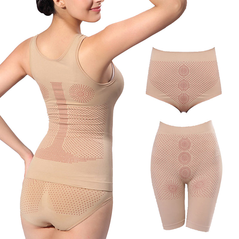 UJB Nude Seamless Body Slimming Infrared Waist Vest One Size MH1554