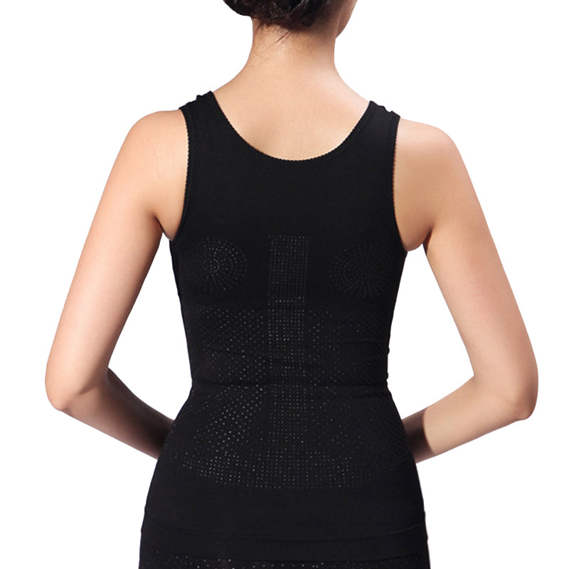 Black Seamless Body Slimming Infrared Waist Vest One Size MH1555