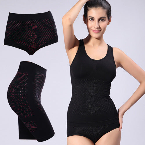 Black Seamless Body Slimming Infrared Waist Vest One Size MH1555