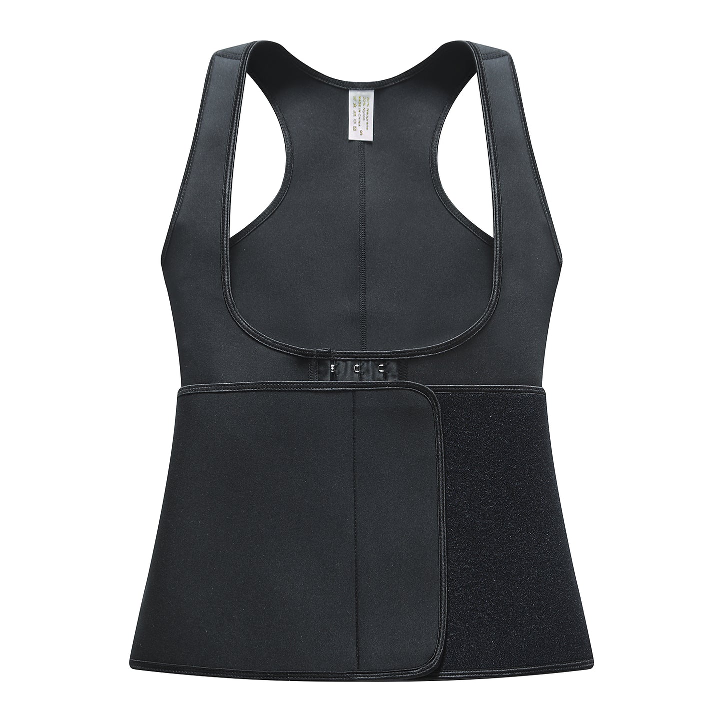 UJB Black Neoprene Slimming Vest With Belt XS-6XL MH1701