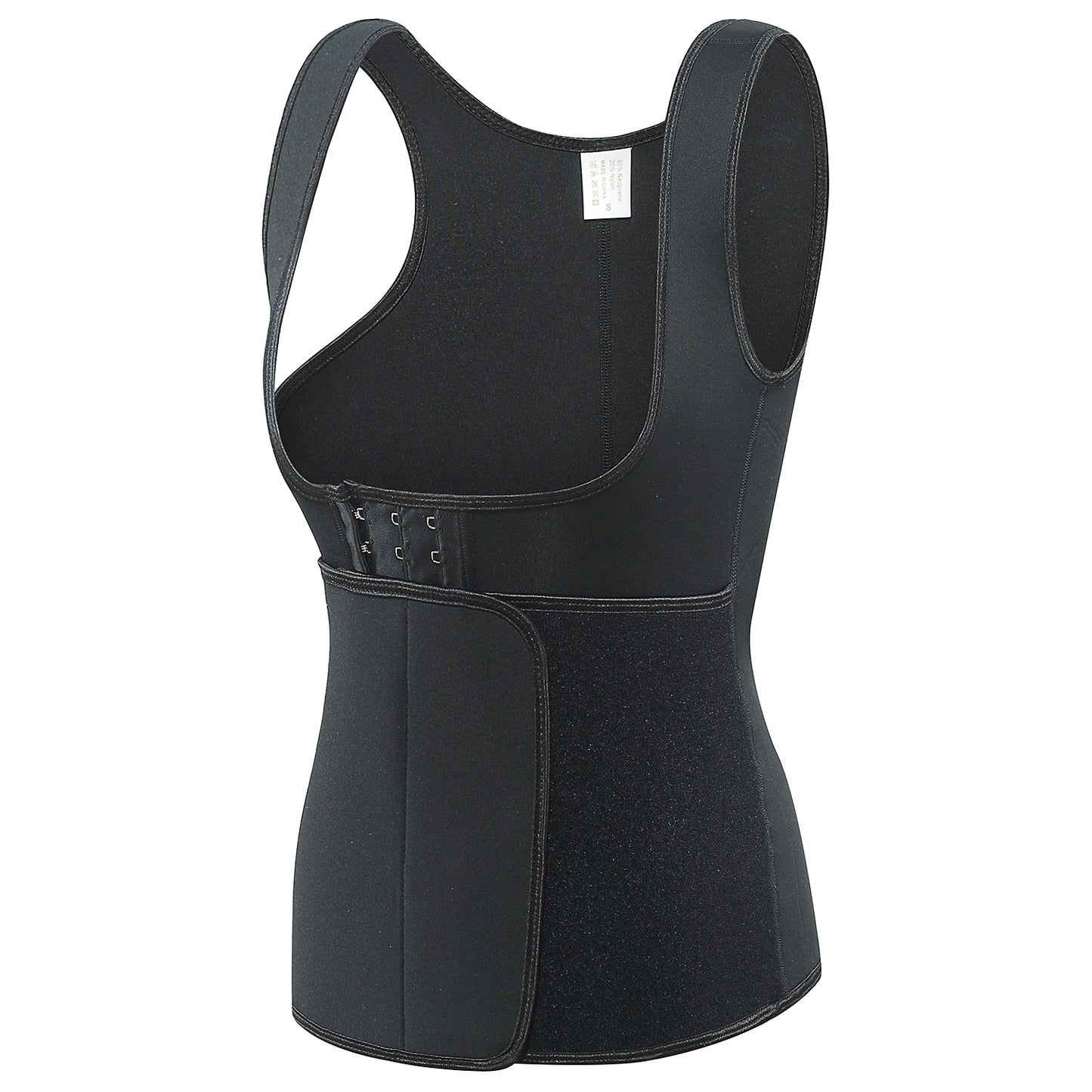 UJB Black Neoprene Slimming Vest With Belt XS-6XL MH1701