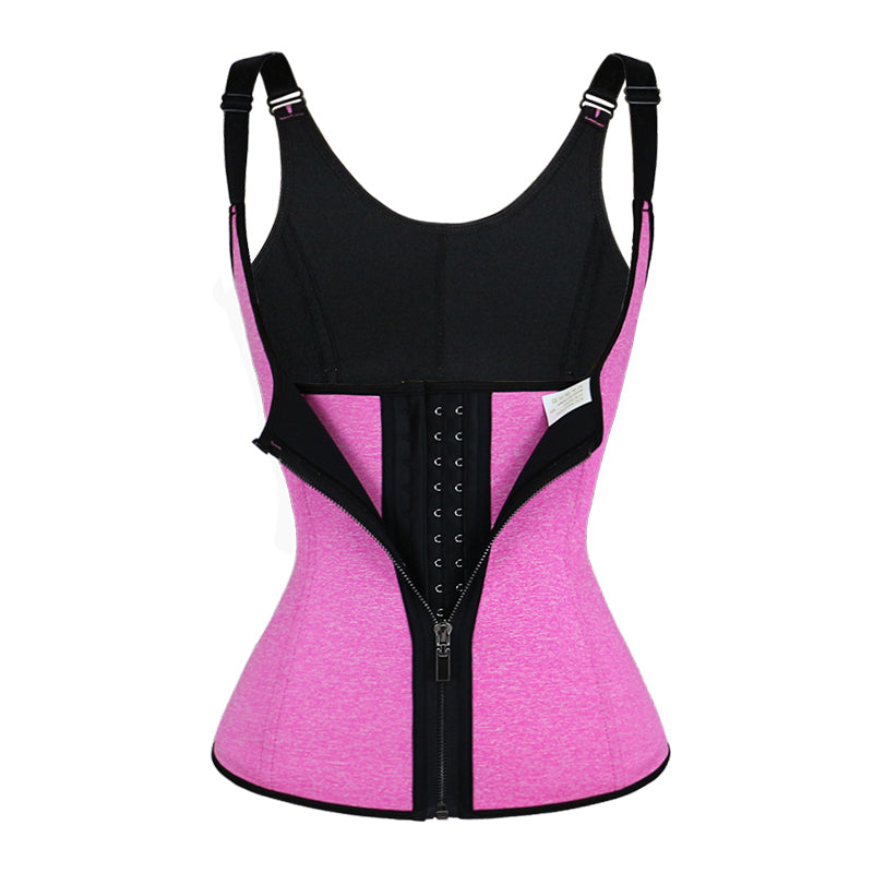 UJB Pink Snow Neoprene Sauna Vest Weight Loss With Zipper MH1564