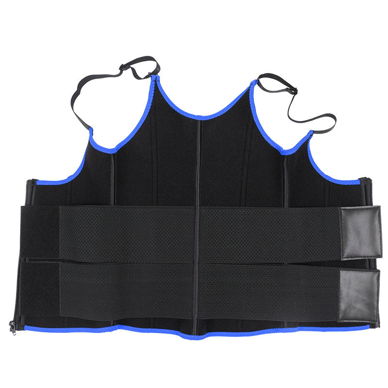 UJB Blue Adjustable Double Belts Vest MHW100068BL