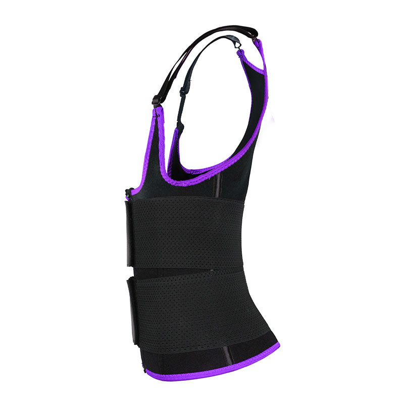 UJB Purple Adjustable Double Belts Vest MHW100068PU
