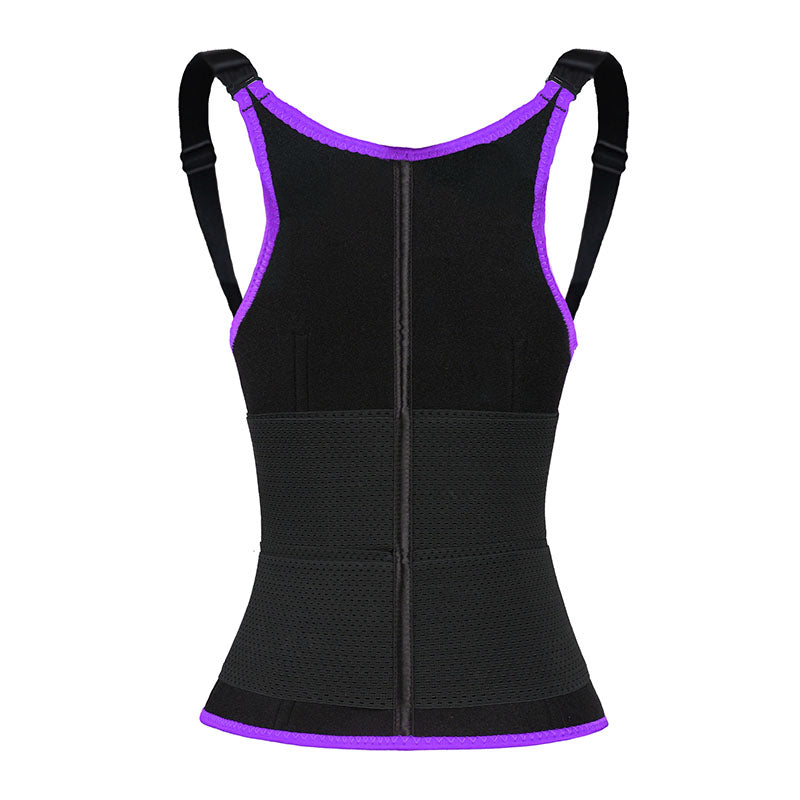 UJB Purple Adjustable Double Belts Vest MHW100068PU