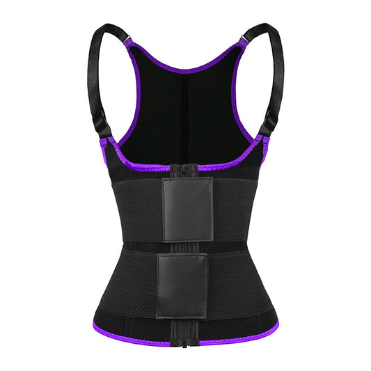 UJB Purple Adjustable Double Belts Vest MHW100068PU