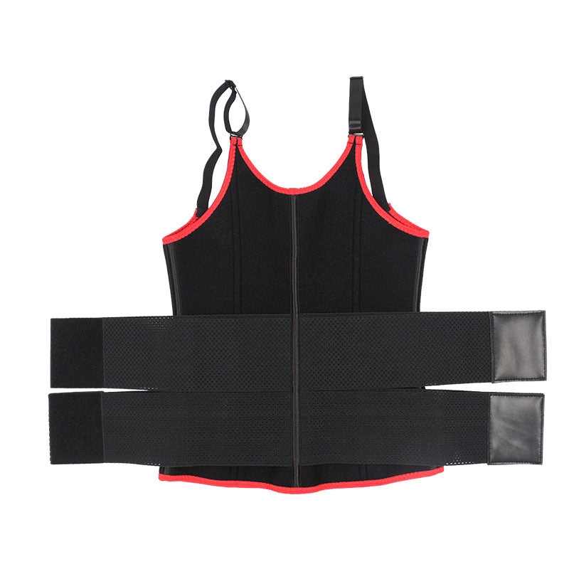 UJB Red Adjustable Double Belts Vest MHW100068R