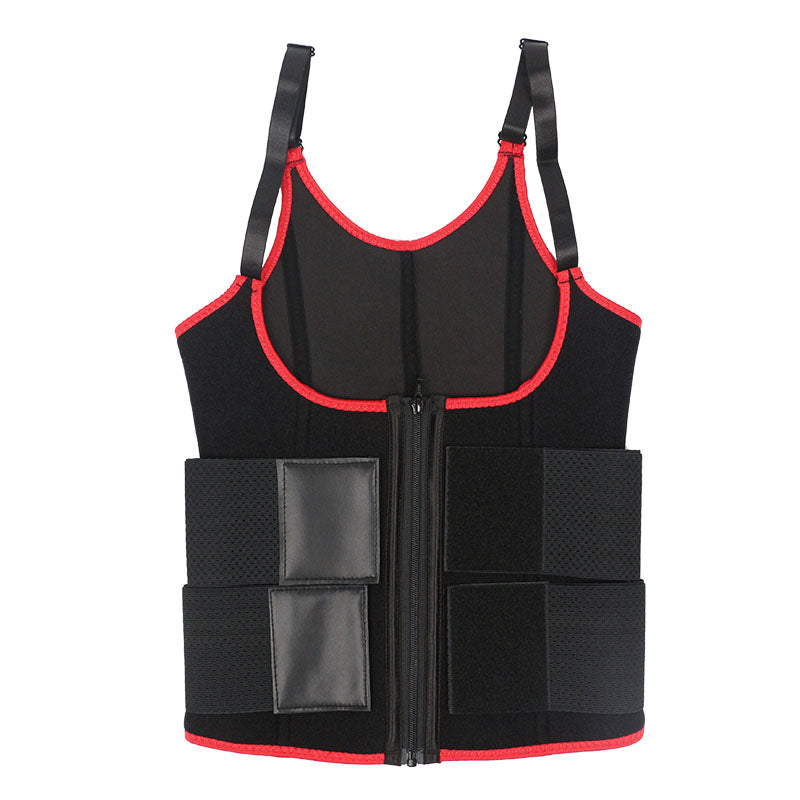 UJB Red Adjustable Double Belts Vest MHW100068R