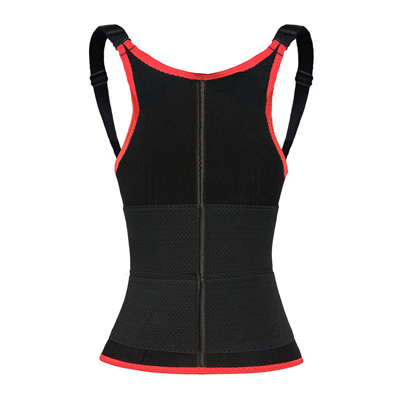 UJB Red Adjustable Double Belts Vest MHW100068R