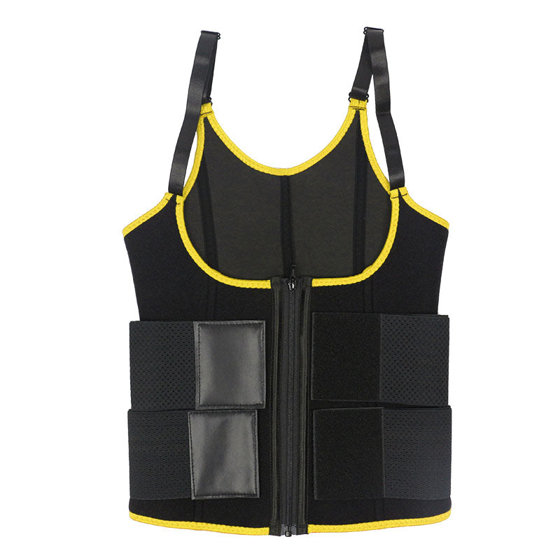 UJB Yellow Adjustable Double Belts Vest MHW100068Y