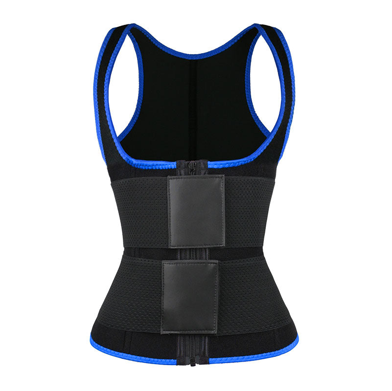 UJB Blue New Stype Double Belts Waist Trainers Vest MHW100064BL