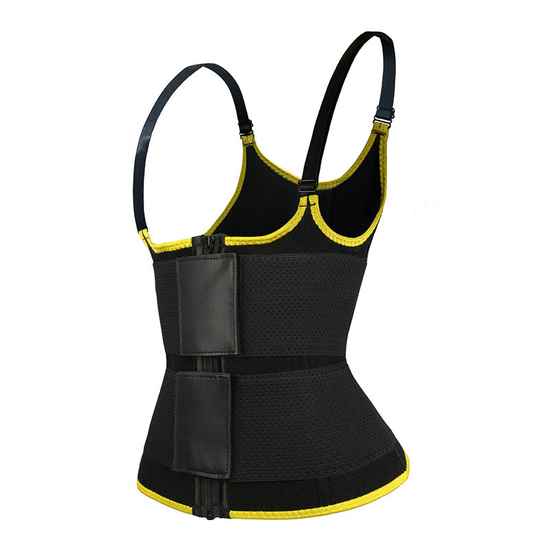 UJB Yellow Adjustable Double Belts Vest MHW100068Y
