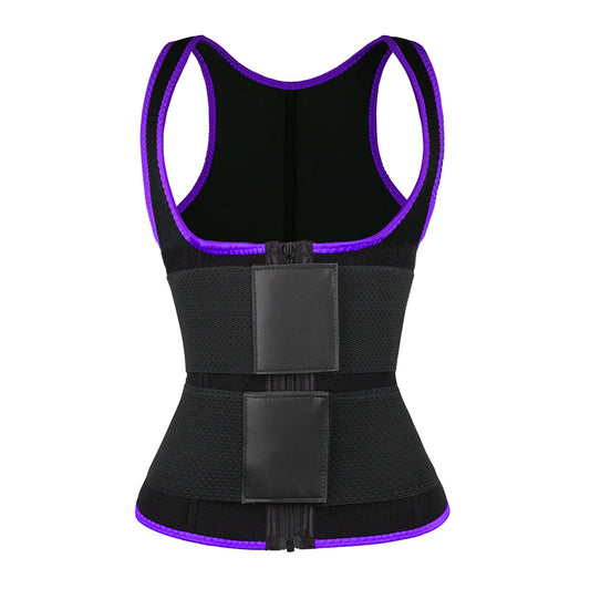 UJB Purple Vest Double Belt MHW100064PU