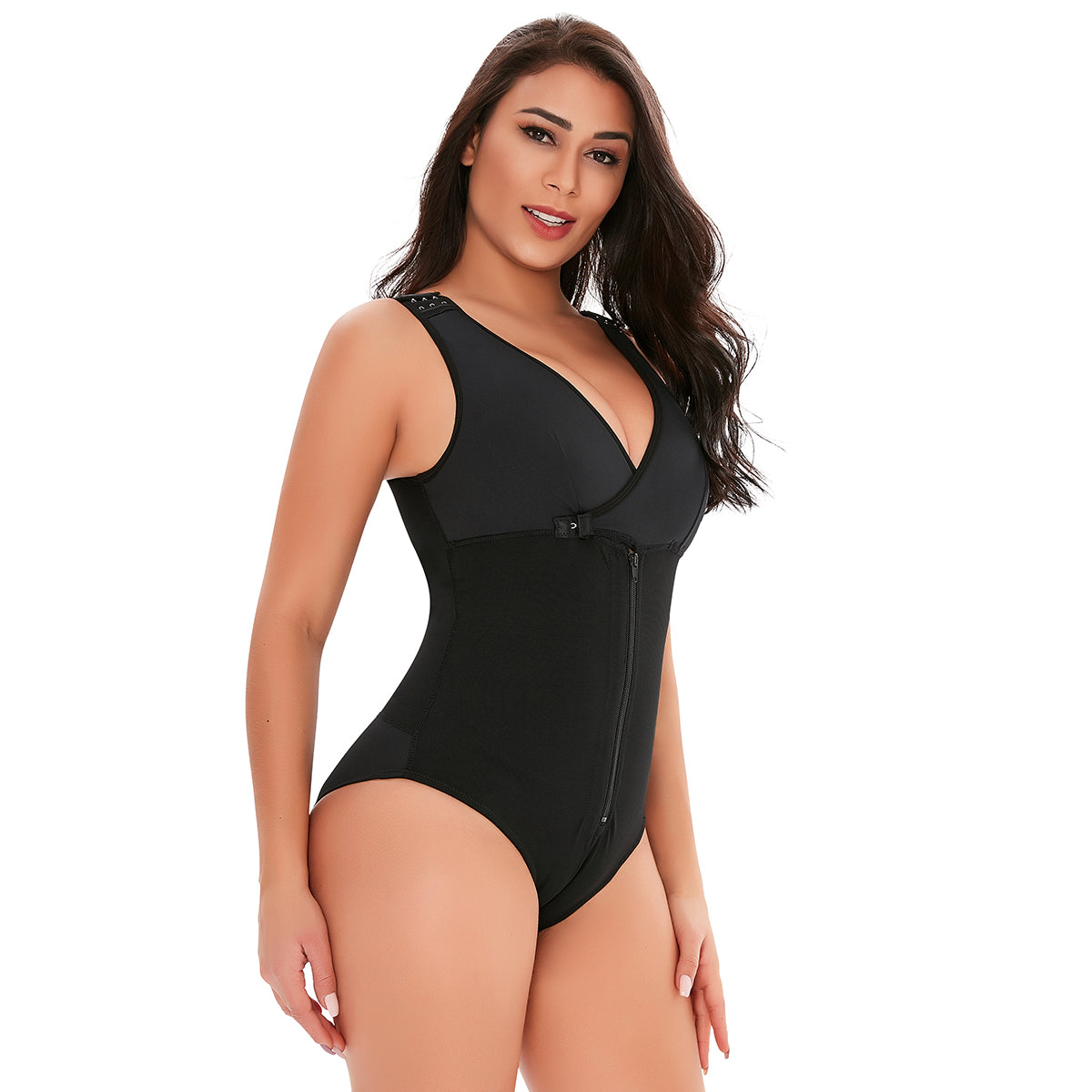 Black Adjustable Tummy Control Bodysuit MHW100025B
