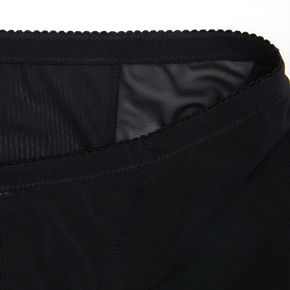 UJB Black High-Waisted Pants with Sponge Butt Padding MHW100027B