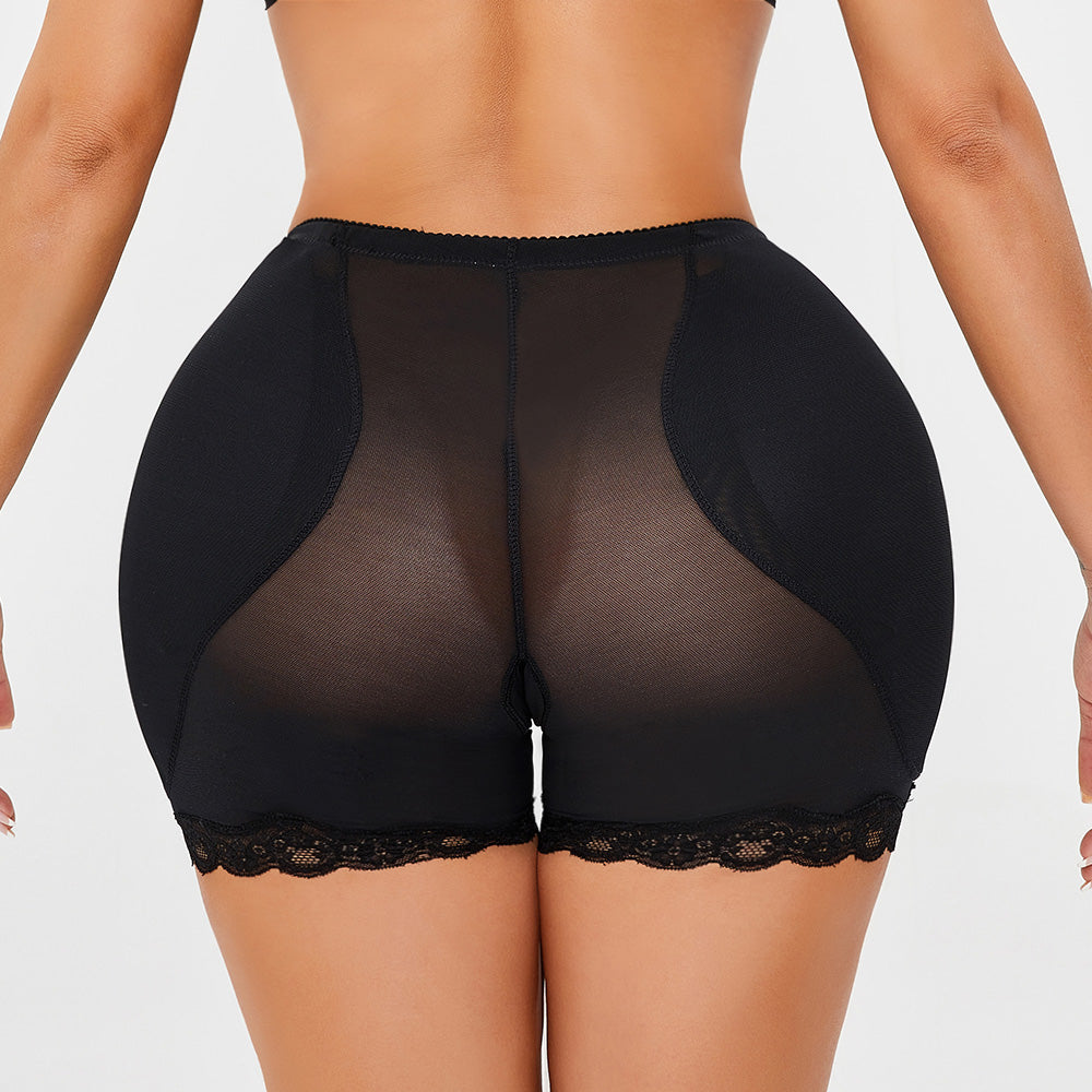 UJB Black Low-Waisted Pants with Sponge Butt Padding MHW100028B