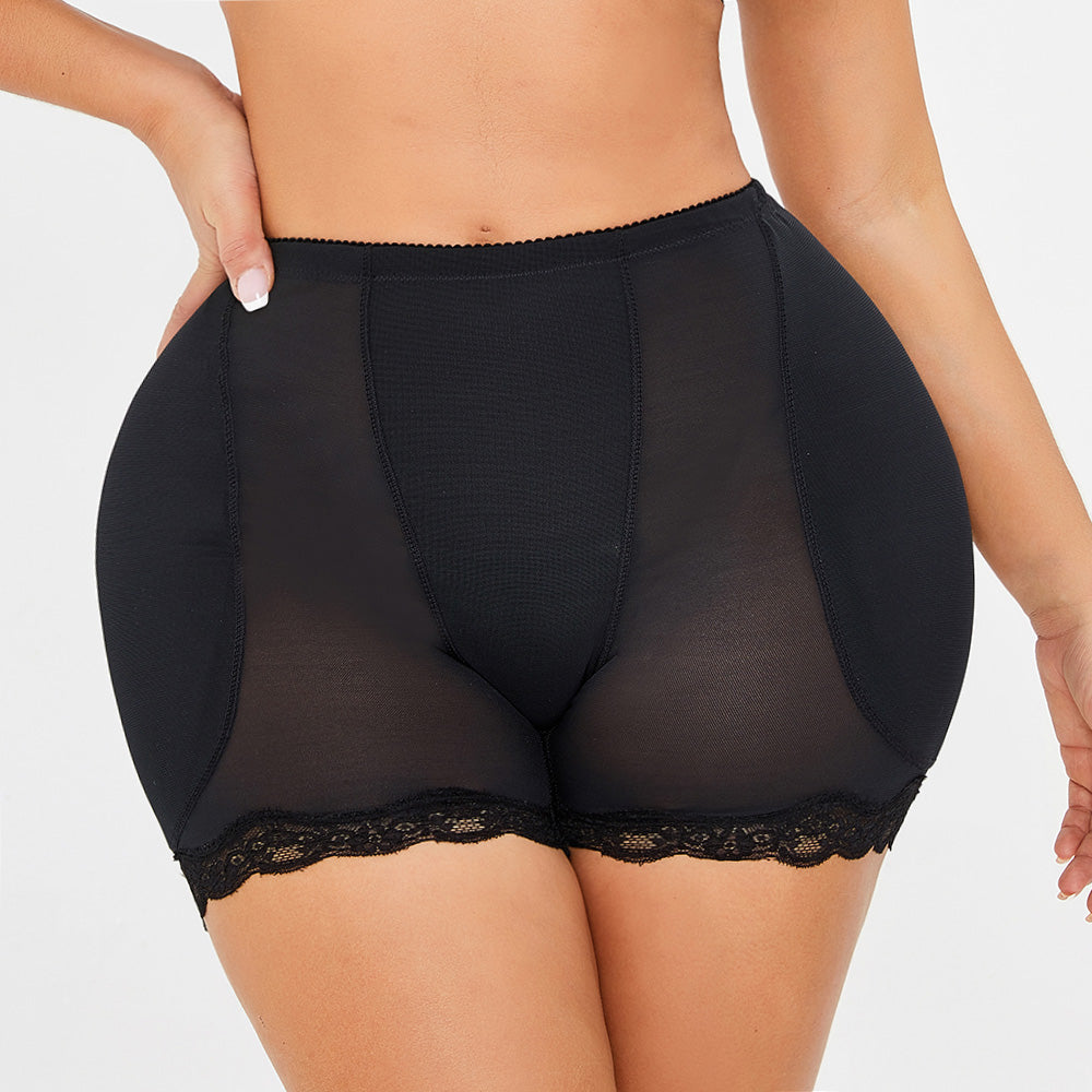 UJB Black Low-Waisted Pants with Sponge Butt Padding MHW100028B