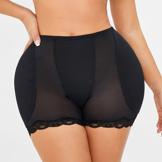 UJB Black Low-Waisted Pants with Sponge Butt Padding MHW100028B