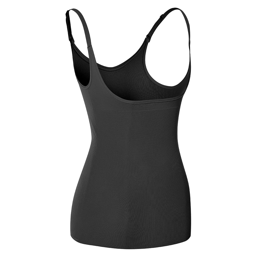 Black Adjustable Strap Tummy Vest MHW100030B