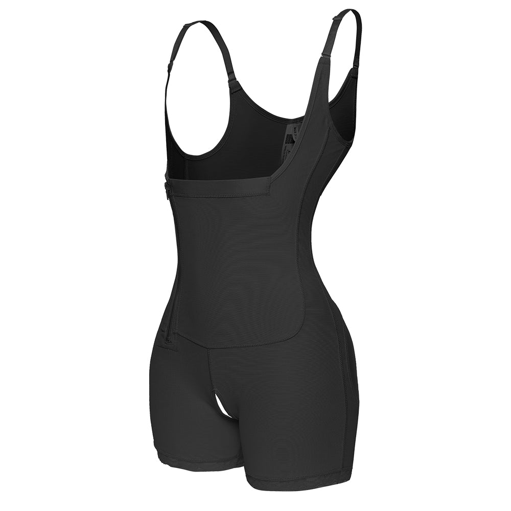 Black Adjustable Strap Side Zipper Shaper MHW100032B