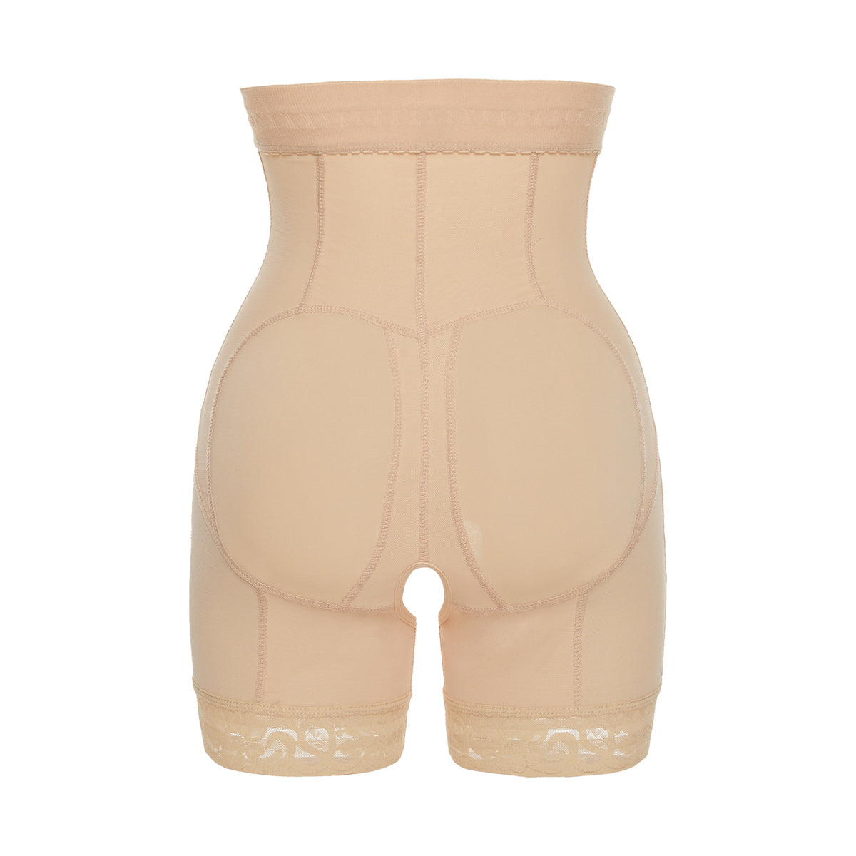 Nude High-waist Three-row Abdomen Hip Pants MHW100125N