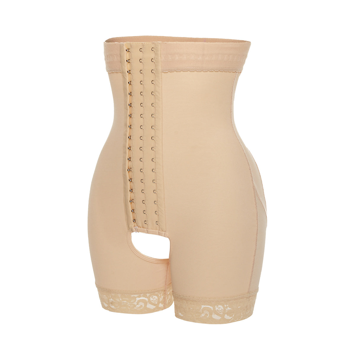 Nude High-waist Three-row Abdomen Hip Pants MHW100125N