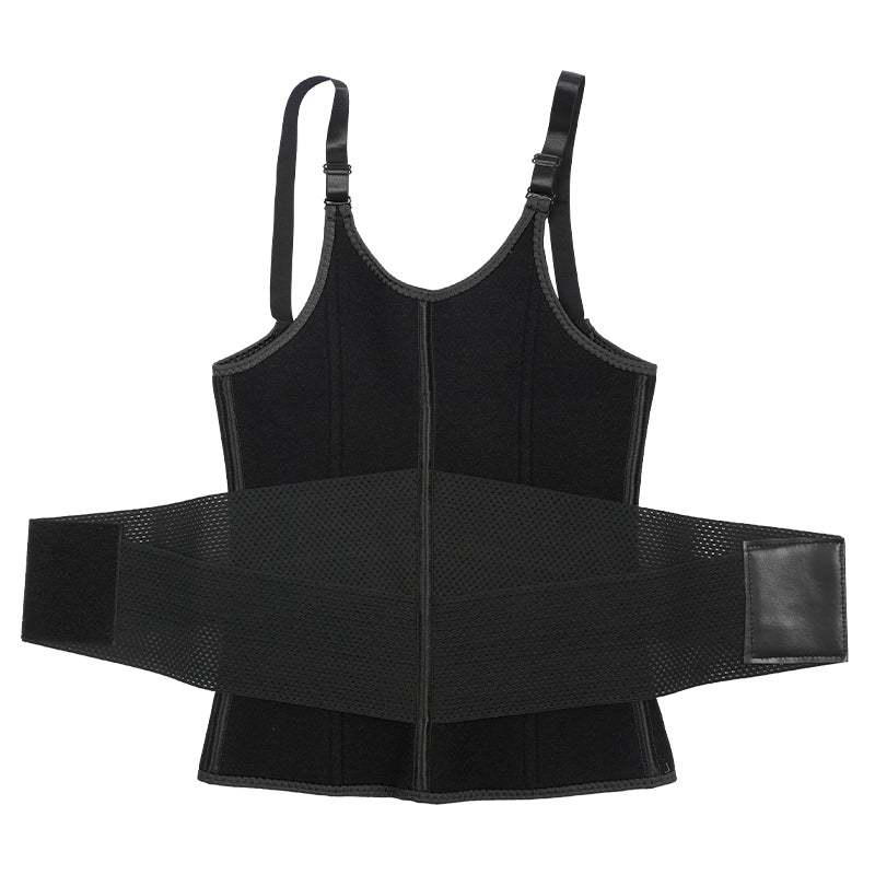 UJB Black Adjustable Single Belts Vest MHW100079B