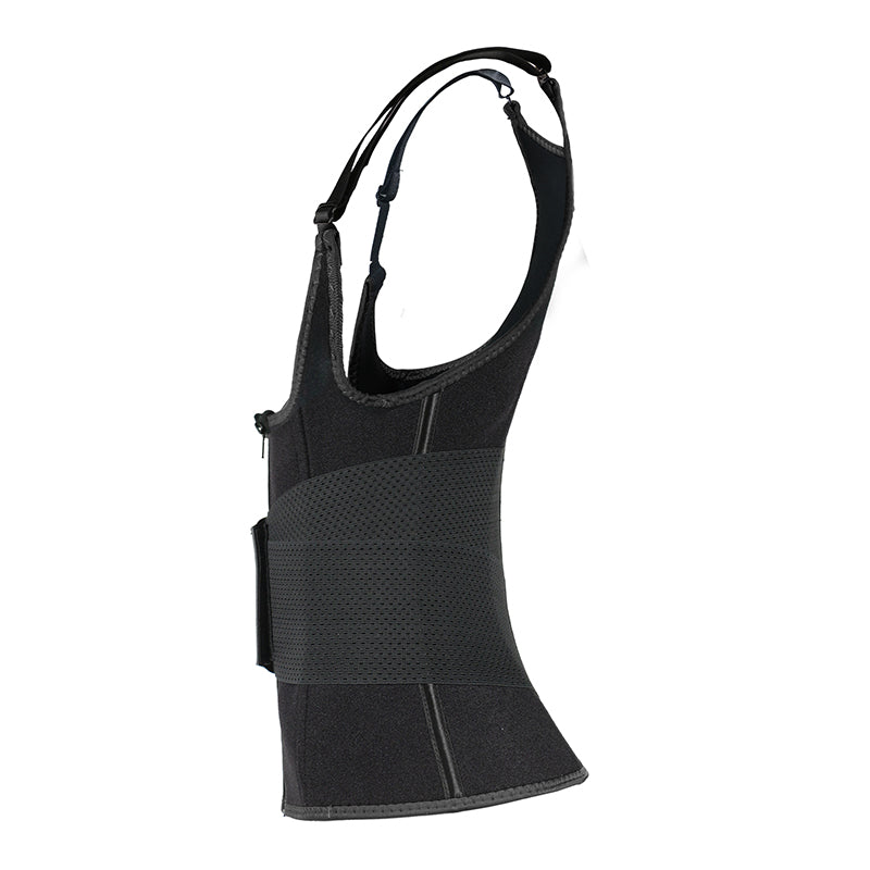 UJB Black Adjustable Single Belts Vest MHW100079B