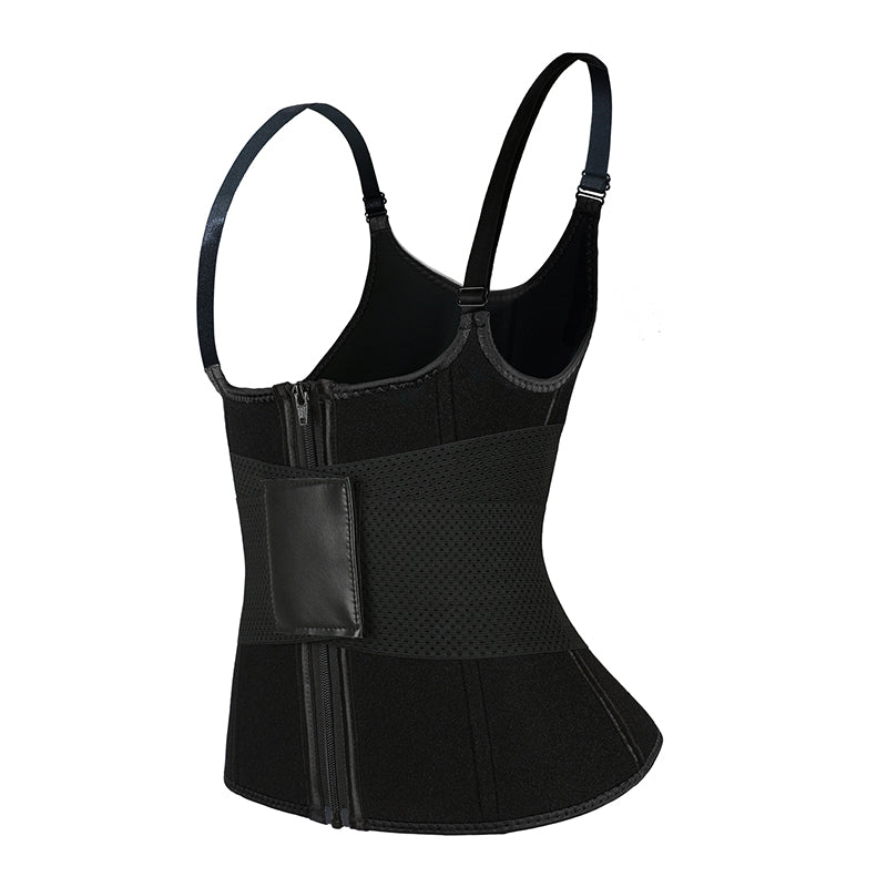 UJB Black Adjustable Single Belts Vest MHW100079B