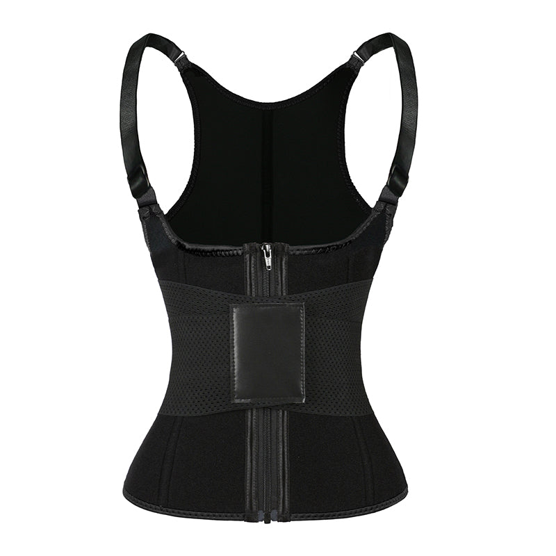 UJB Black Adjustable Single Belts Vest MHW100079B