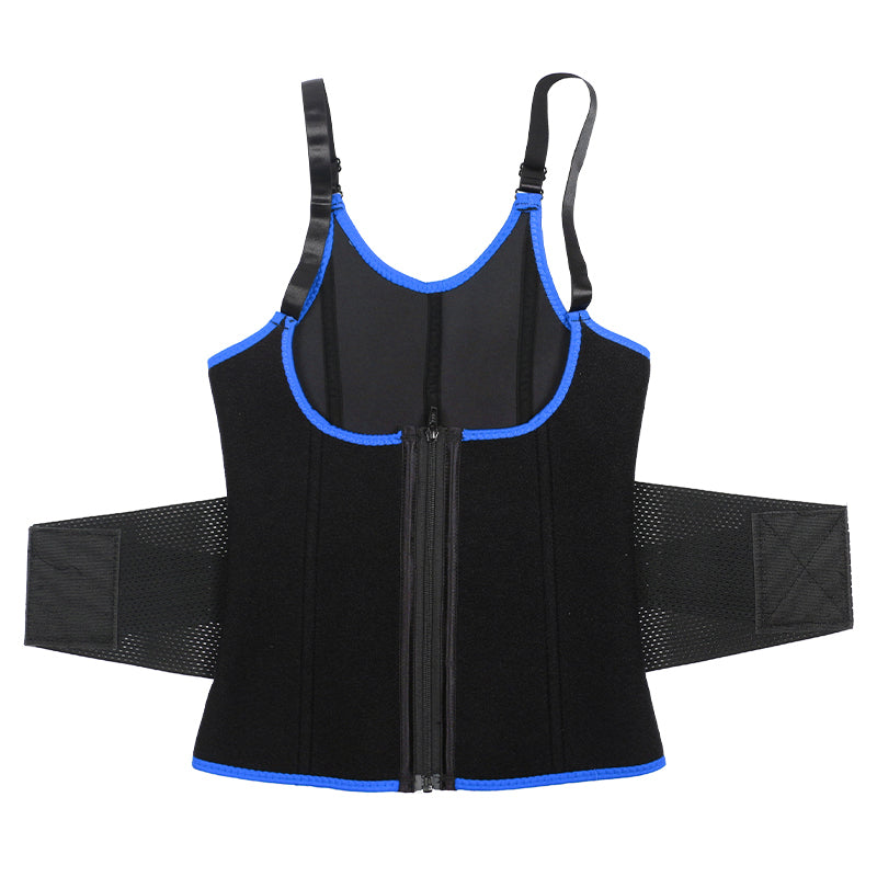 UJB Blue Adjustable Single Belts Vest MHW100079BL