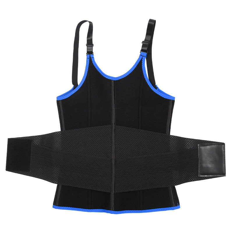 UJB Blue Adjustable Single Belts Vest MHW100079BL