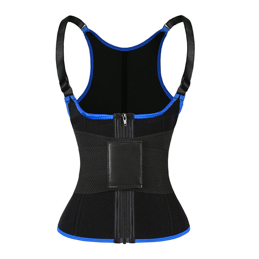 UJB Blue Adjustable Single Belts Vest MHW100079BL