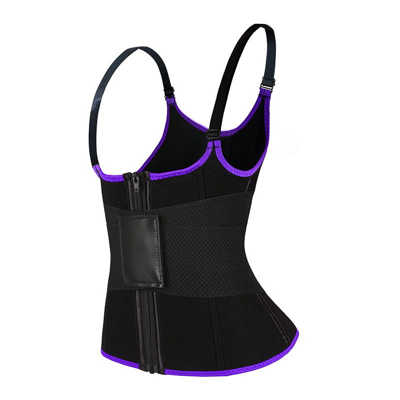 UJB Purple Adjustable Single Belts Vest MHW100079PU